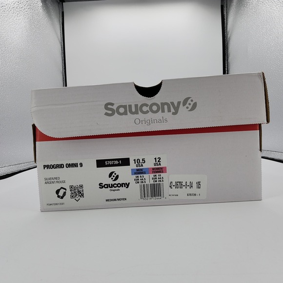 Saucony ProGrid Omni 9 Shoes Mens 10.5 Silver Red Impact Running Sneaker NEW - Picture 11 of 11